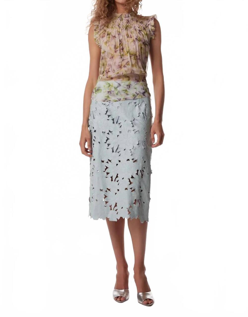 NEW CHRISTY LYNN women's maven skirt in sky